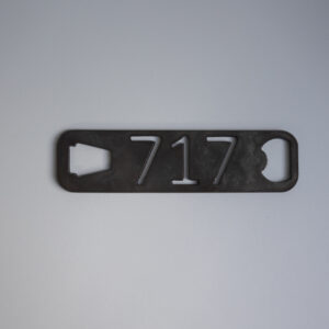 custom '717' metal bottle opener, heavy duty
