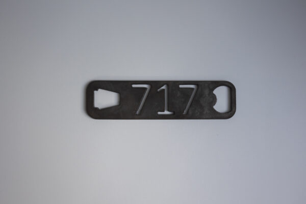 custom '717' metal bottle opener, heavy duty