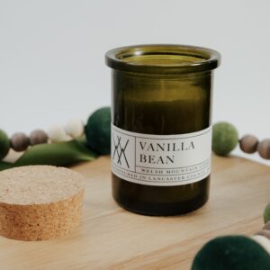 Vanilla Bean candle made by the Welsh Mountain Candle Co.