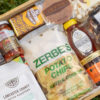 Deluxe Taste of Lancaster Edition Gift Box with coffee, potato chips, honey, jam, popcorn, pretzels, stroopie, apple butter, chocolate, and pretzel bar from Lancaster County
