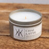 Close-up of Chai Spice creamed honey and chai candle from Lancaster County small batch makers inside gift box.