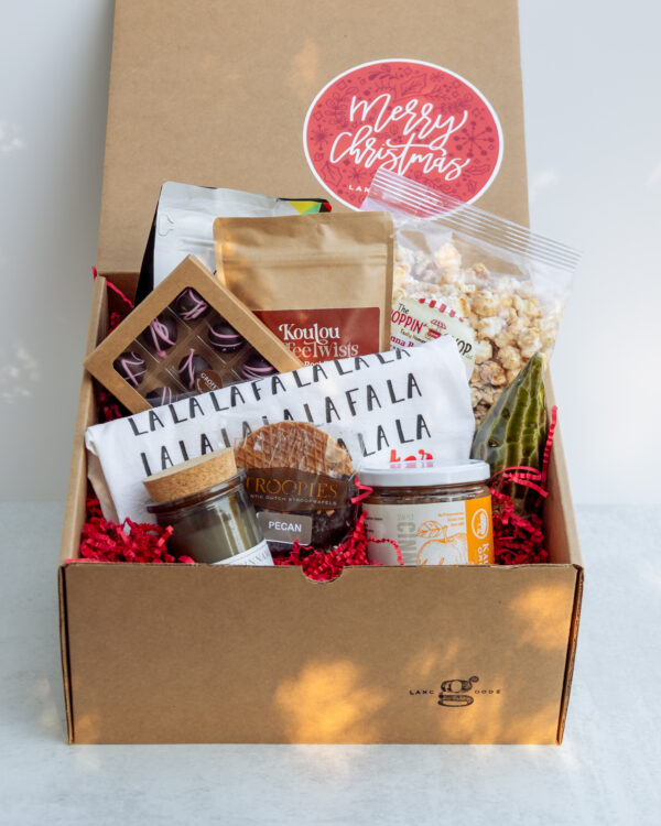 Deluxe Holiday Edition Gift Box styled for the holidays with local Lancaster County artisan products.